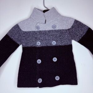 IL GUFO 100% Merino Wool Gulfino Tricot Navy Double Breasted Sweater Cardigan